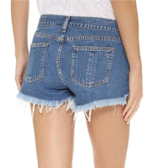 rag & bone Distressed Jean Shorts in Mason size 24 12781 - Picture 2 of 8